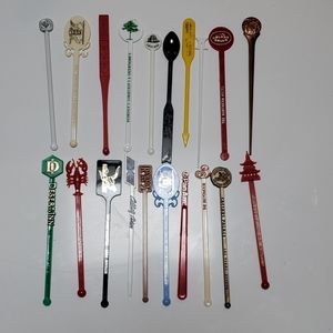 Set Of 20 Vintage Cocktail  Stirs From Bars Etc.